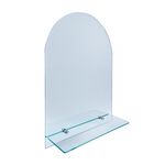 Curved Bevelled Shelf Mirror 60 x 45cm