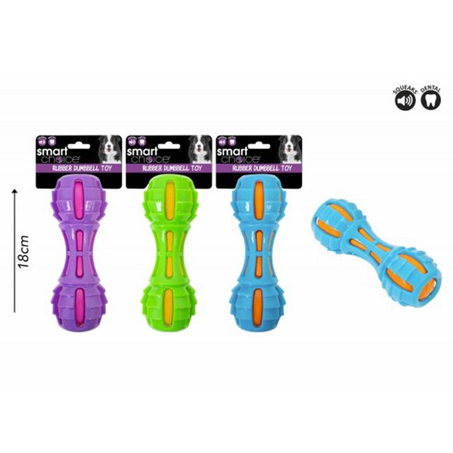 Rubber Dog Toy With Squeaker - Assorted