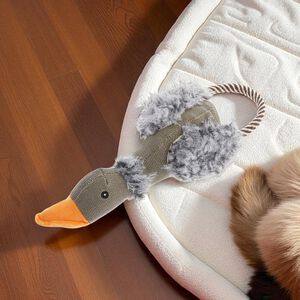 Plush Duck & Rope Dog Toy