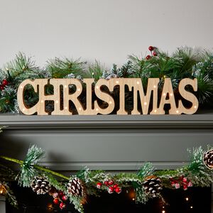 Light Up Christmas Wooden Sign