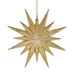 12.5cm Gold Star Christmas Tree Decoration 