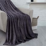 NICOLE DAY FLEECE Charcoal 150x180cm Throw            
