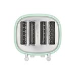 SALTER RETRO GREEN CURVED BODY 4 Slice Toaster