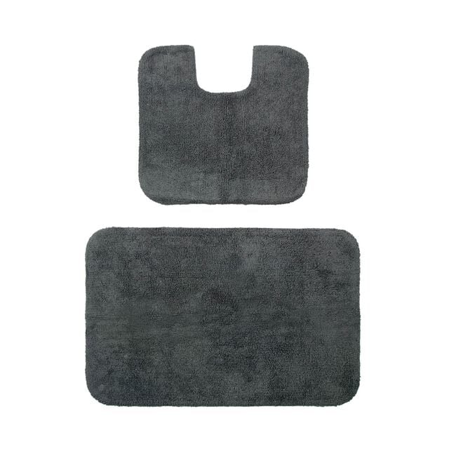 2 Piece Cotton Plain Dye Bathroom Set
