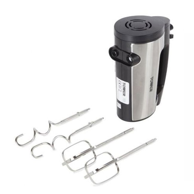 Tower Stainless Steel Hand Mixer 300W