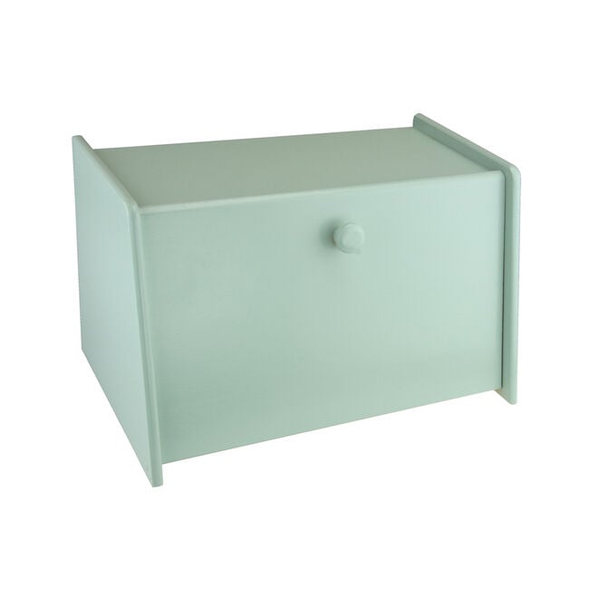 Apollo Rubberwood Drop Front Bread Bin - Mint
