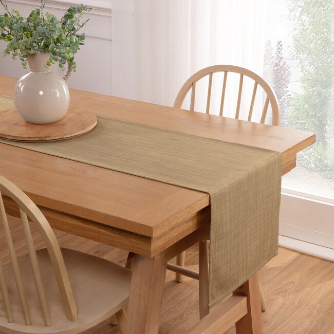 WOVEN WATERPROOF Natural 40x200cm Table Runner