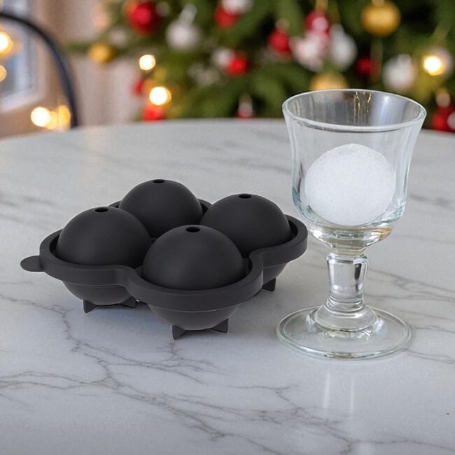Excellent Houseware Black 4 Ice Ball Tray