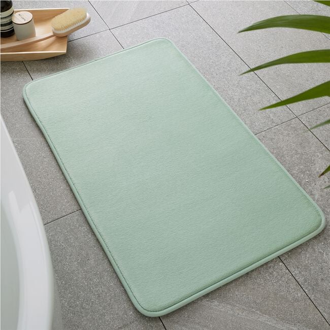 ANTI-BACTERIAL MEMORY FOAM SAGE Bath Mat