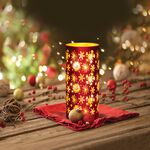 Cashel Living LED Snowflake Red Large Cylinder