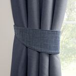 NIGHTSHADE BASKETWEAVE NAVY PAIR Tiebacks