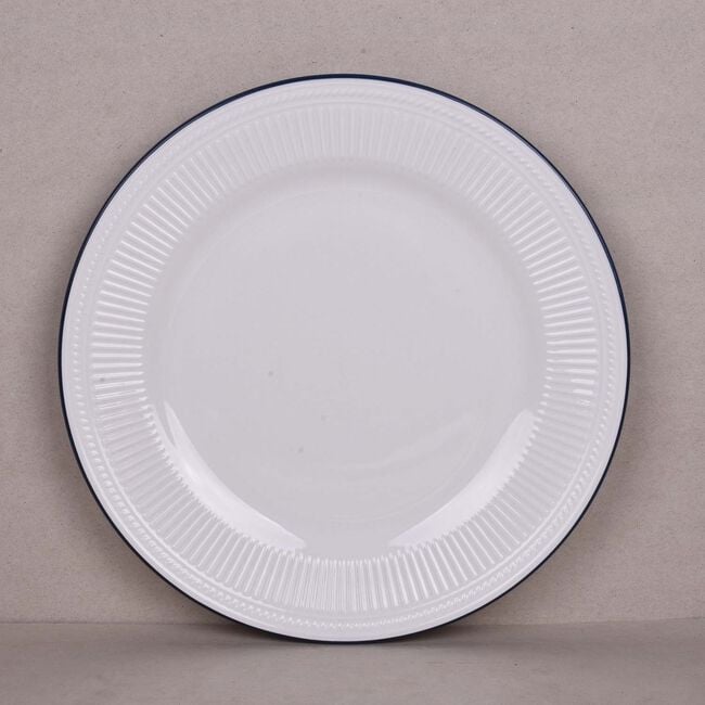 Abney & Croft Blue Rim 12 Piece Dinner Set