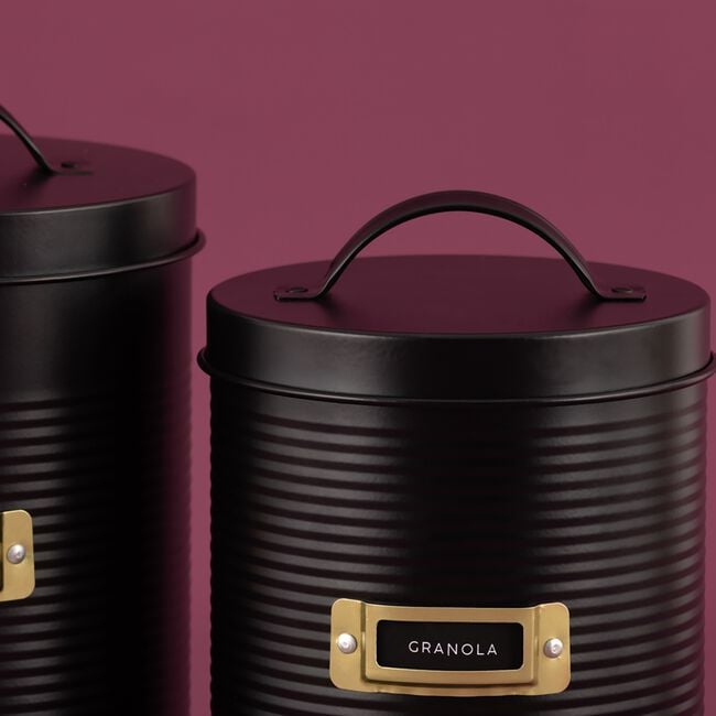 Typhoon Otto Set Of 2 Storage Canister Set - Black