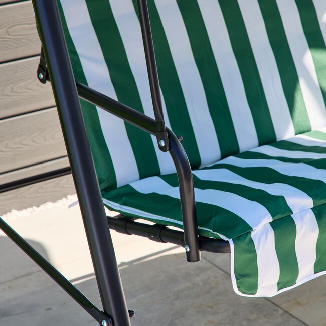 Striped 2 Seater Swing Chair