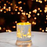 Cashel Living LED Reindeer White Small Cylinder
