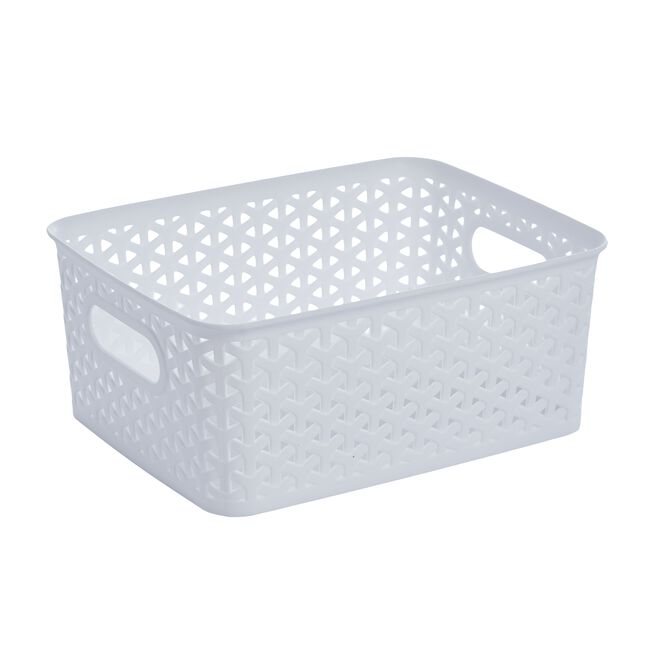 Geometric Storage Basket 4L - White