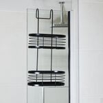 CAUSEWAY BAY TWO TIER OVAL Black Hanging Shower Caddy