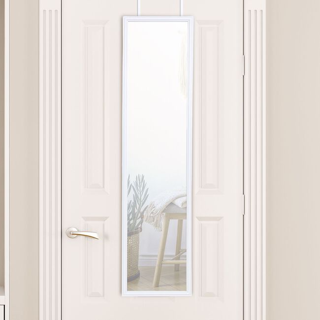 OVER THE DOOR Mirror White 30 x 120cm