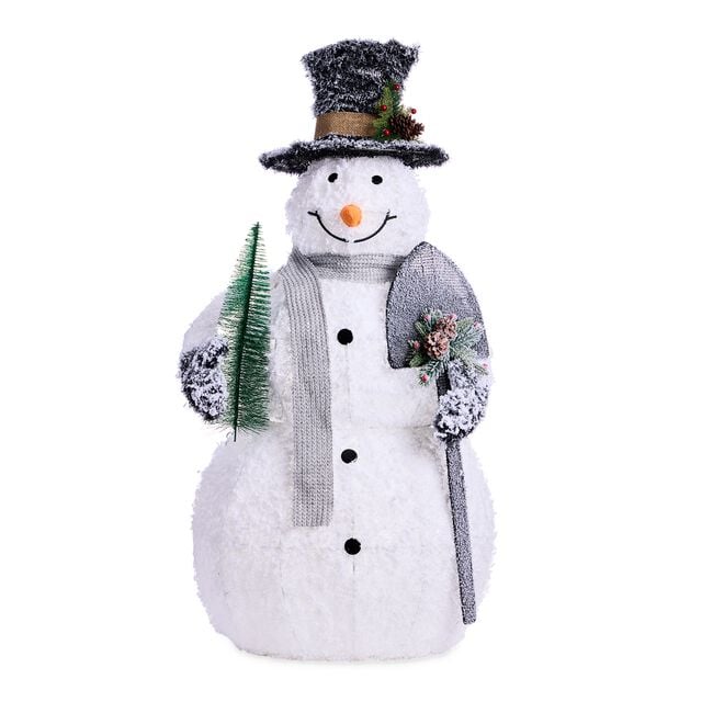 Light Up Snowman with Shovel 1.2m