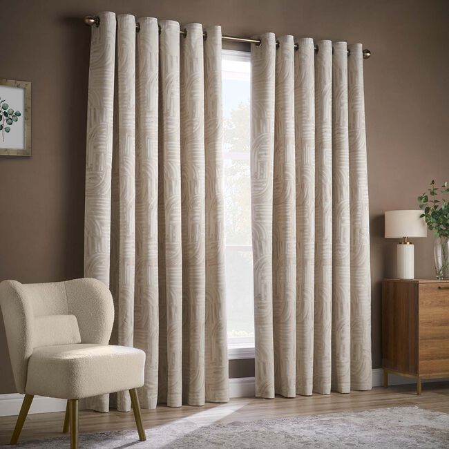 OLIVIA LINEAR JACQUARD GOLD 66x54 Curtain