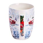Love Christmas Snowman & Red Car Mug 