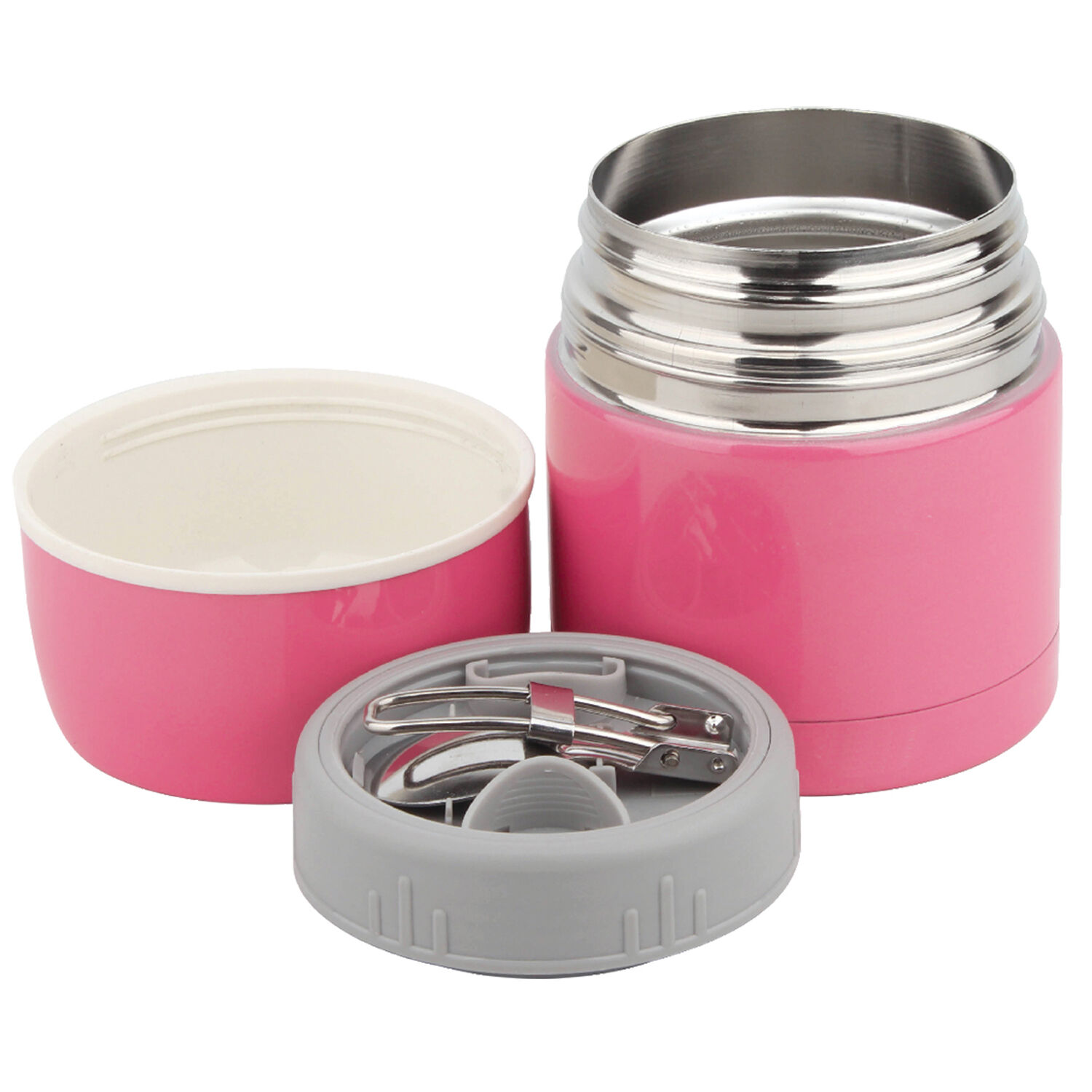 Stainless Steel Soup Flask with Spoon Home Store + More