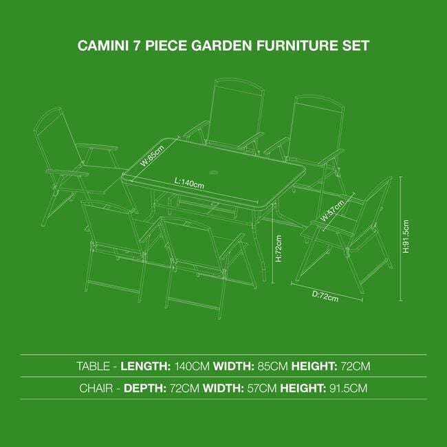 Camini 7 Piece Garden Furniture Set