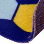 Football 87cm Faux Rabbit Round Rug