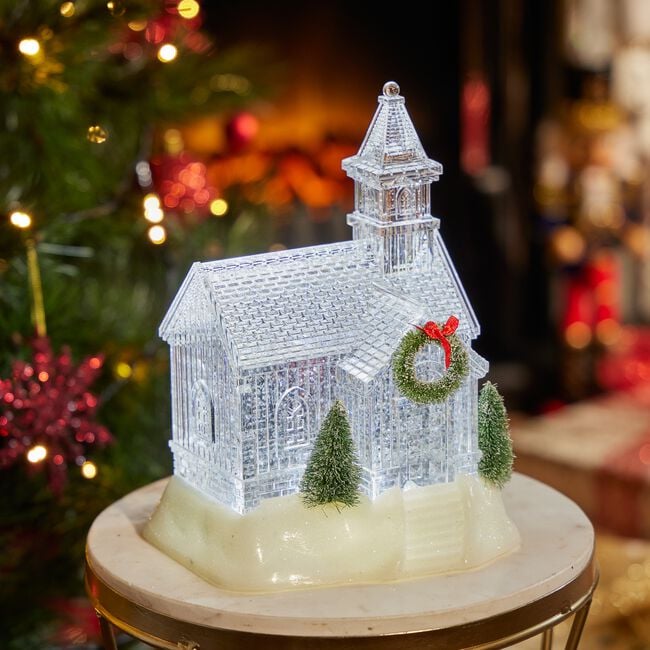 Light Up Swirling Glitter Musical Church