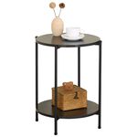 Bergstrom Marble Effect Two Tier Side Table