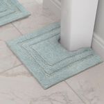 COTTON BORDER ETHER BLUE 50x50 Pedestal Mat