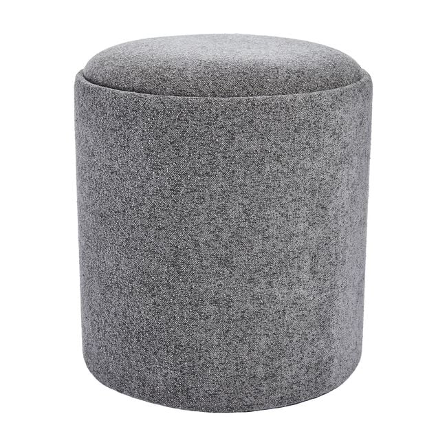 LARGE GREY OTTOMAN With Tray