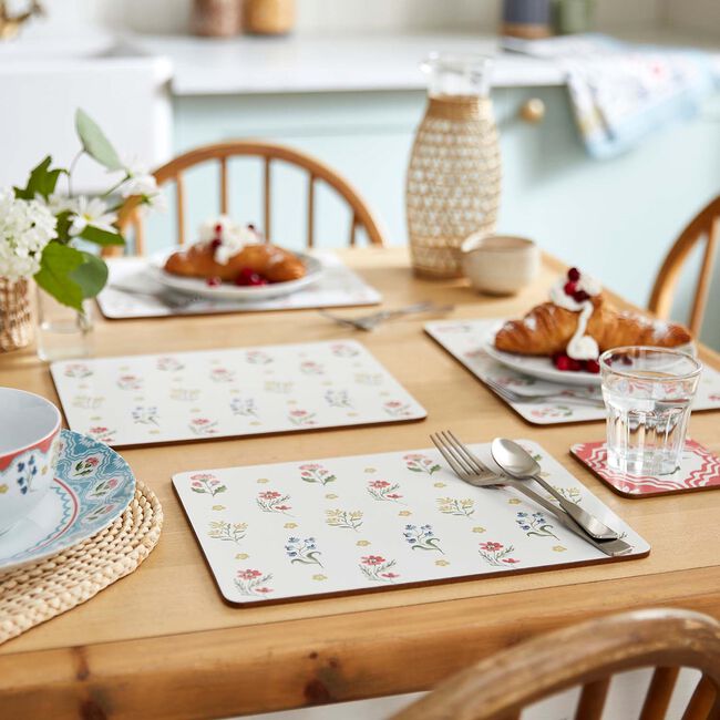 Ulster Weavers Boho Floral Cork Placemat 4 Pack