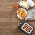 Daewoo Cascade 2 Slice Black Toaster