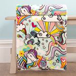 Groovy Unicorn 120cm x 150cm Throw