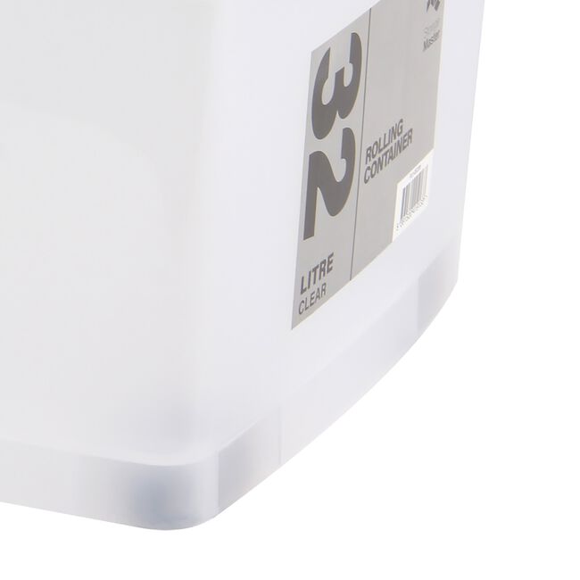 Storage Master 32L Rolling Storage Box & Lid