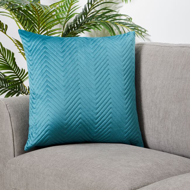 TRIANGLE STITCH PETROL 58x58 Cushion