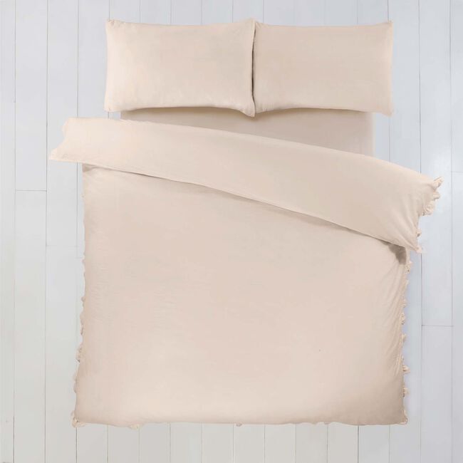 SINGLE DUVET COVER Cotton Muslin Ivory 