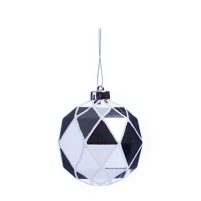 6 Pack Blue Luxury Christmas Bauble Set 