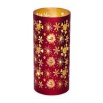 Cashel Living LED Snowflake Red Large Cylinder