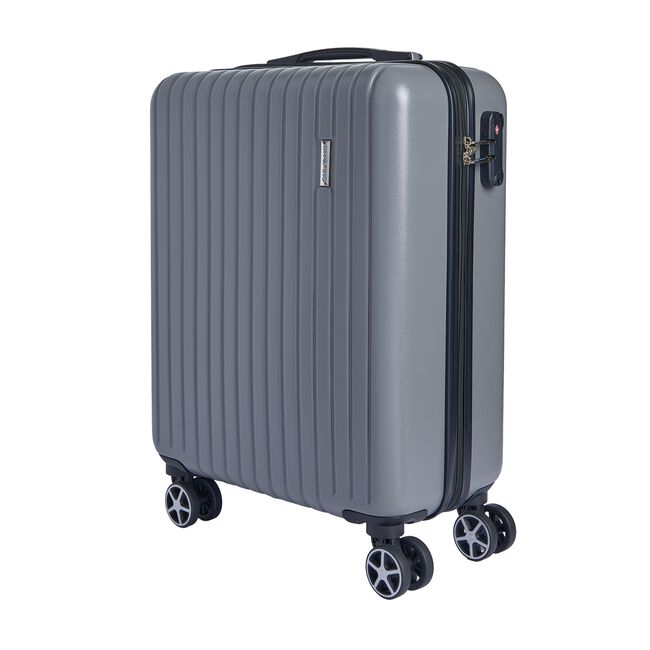 Cabin Bag Lightweight Luggage - SIlver Grey