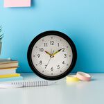 CHILDRENS TABLE CLOCK Black 12cm