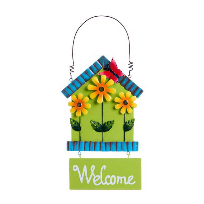Floral Welcome Garden Wall Decoration