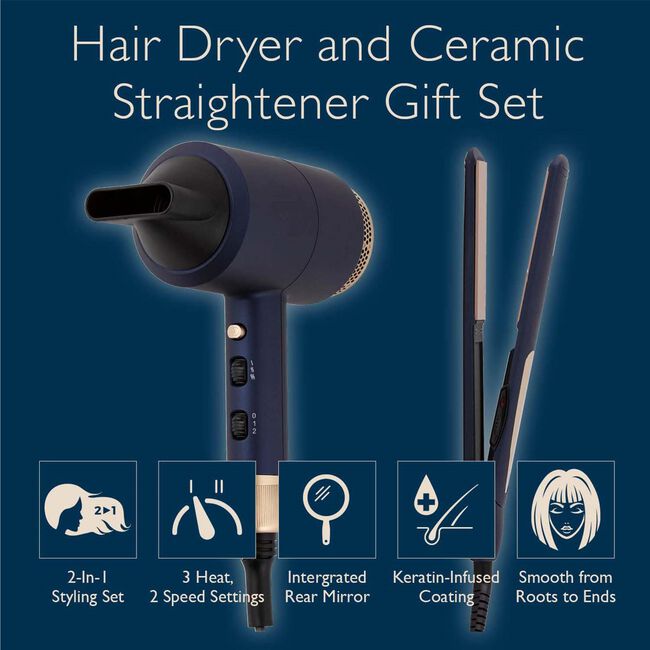 Carmen DC Pro Keratin Hair Dryer & Straightener