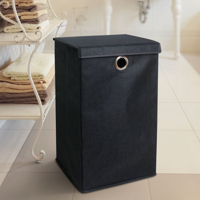 TWEED BLACK FOLDABLE Laundry Hamper