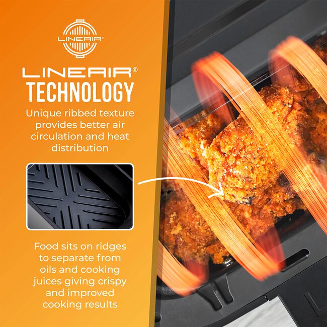 Tower Rectangular Foldable Air Fryer Tray 2pk