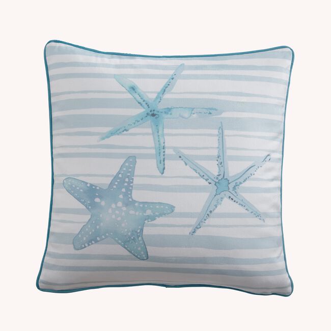Sea-Stars Cushion 45cm x 45cm - Duck Egg