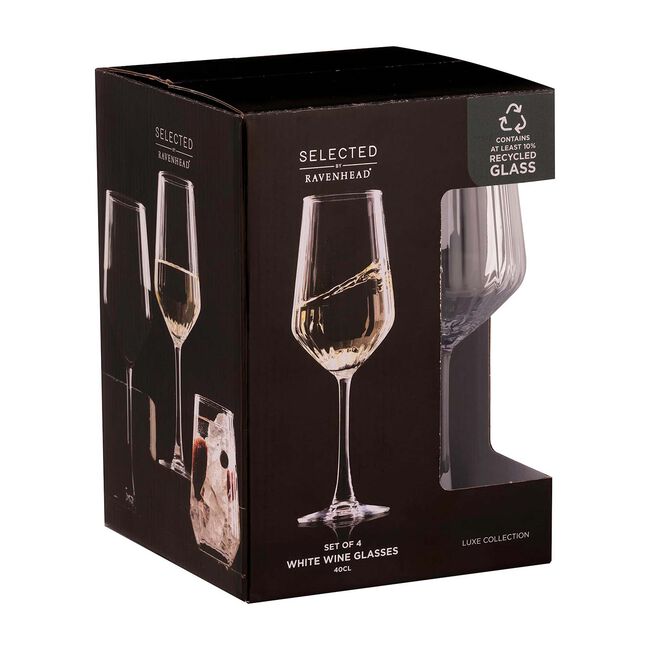 Selected Luxe 400ml 4pk White Wine Glasses