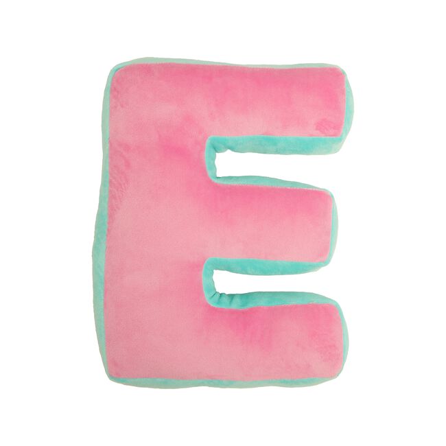 LETTER E Cushion Pink/Duck Egg