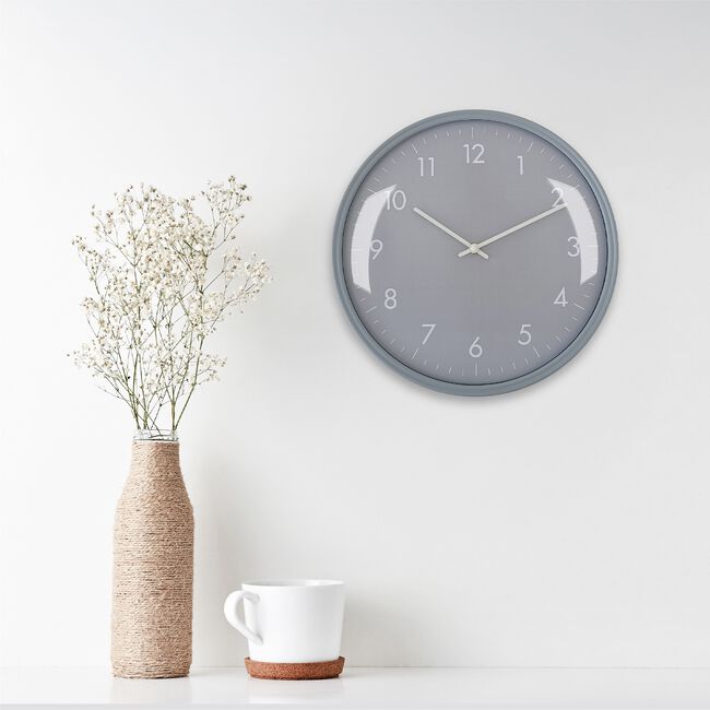 Elsie Grey Clock 33cm